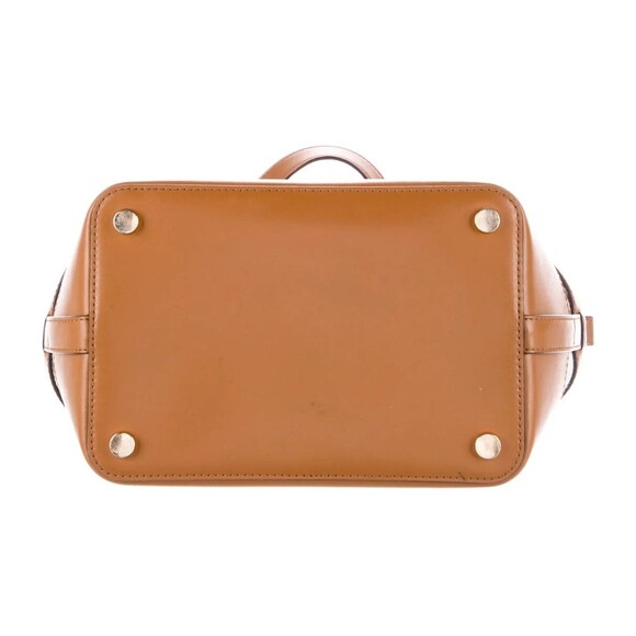 DESIGNER MICHAEL KORS CANVAS LEATHER TRIM STRIPED GOLD TONE HARDWARE TOTE - Picture 4 of 13